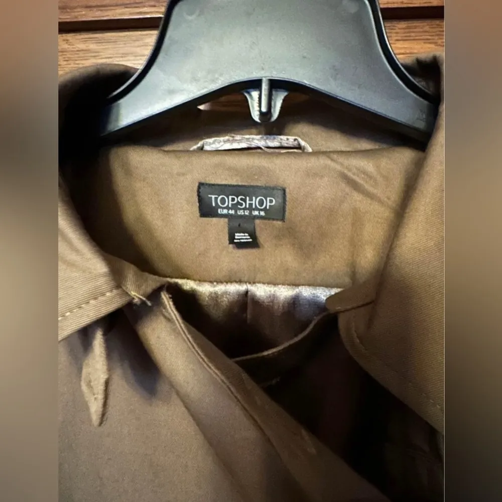 Topshop Army Green Trenchcoat, NWOT in US 12 - Image 3