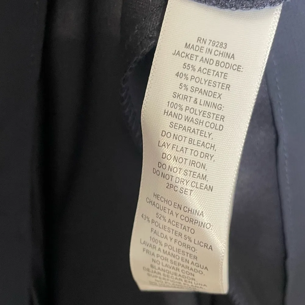 Alex Evenings Sequin Mock Two-Piece Gown Missing Jacket Navy Women’s Sz 16 - Image 8