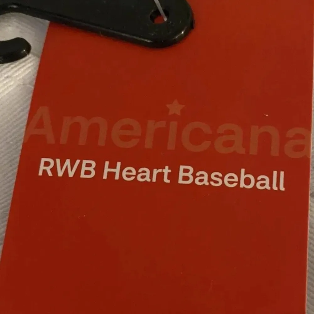 New American Flag Heart Embroidered Baseball Cap Patriotic Cute 4th of July White - Image 8