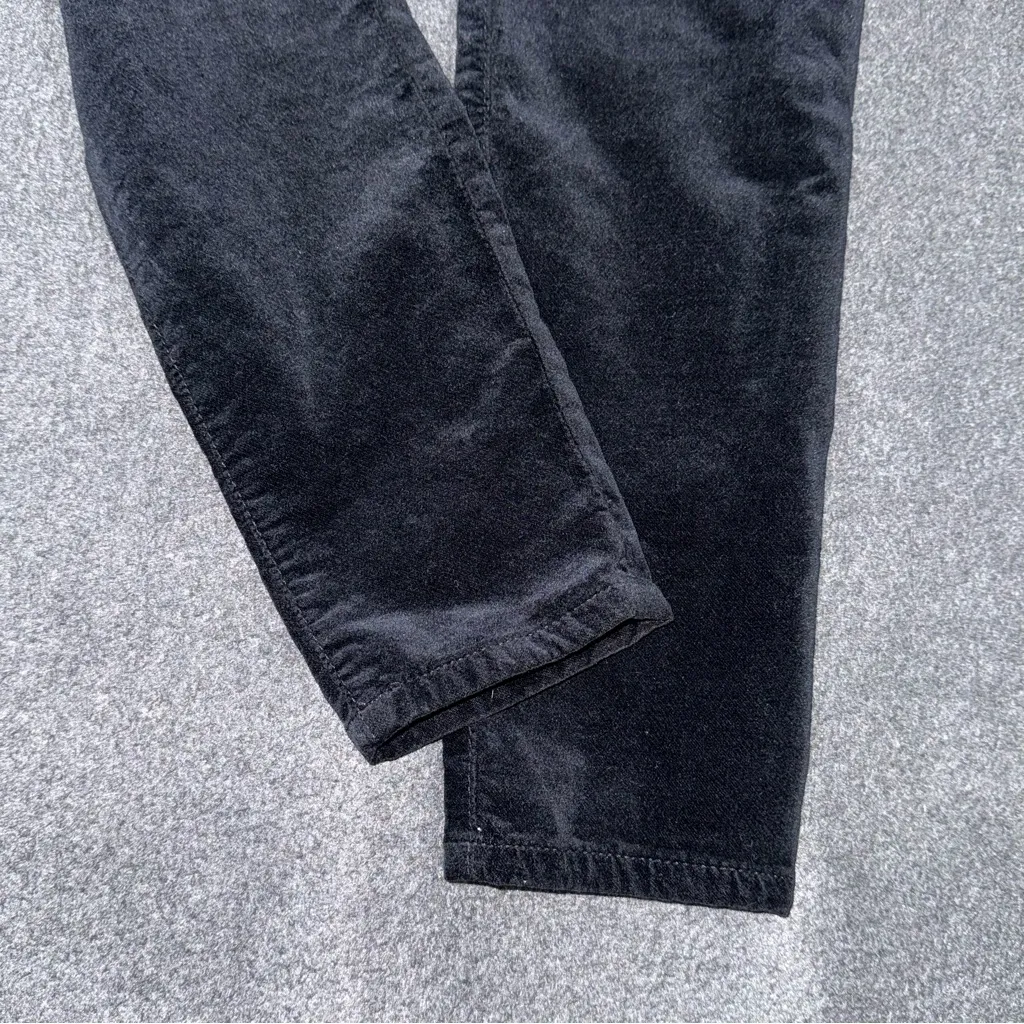 AG Jeans Adriano Goldschmied Farrah Skinny Velvet Pants Size 27 Black High Rise - Image 6