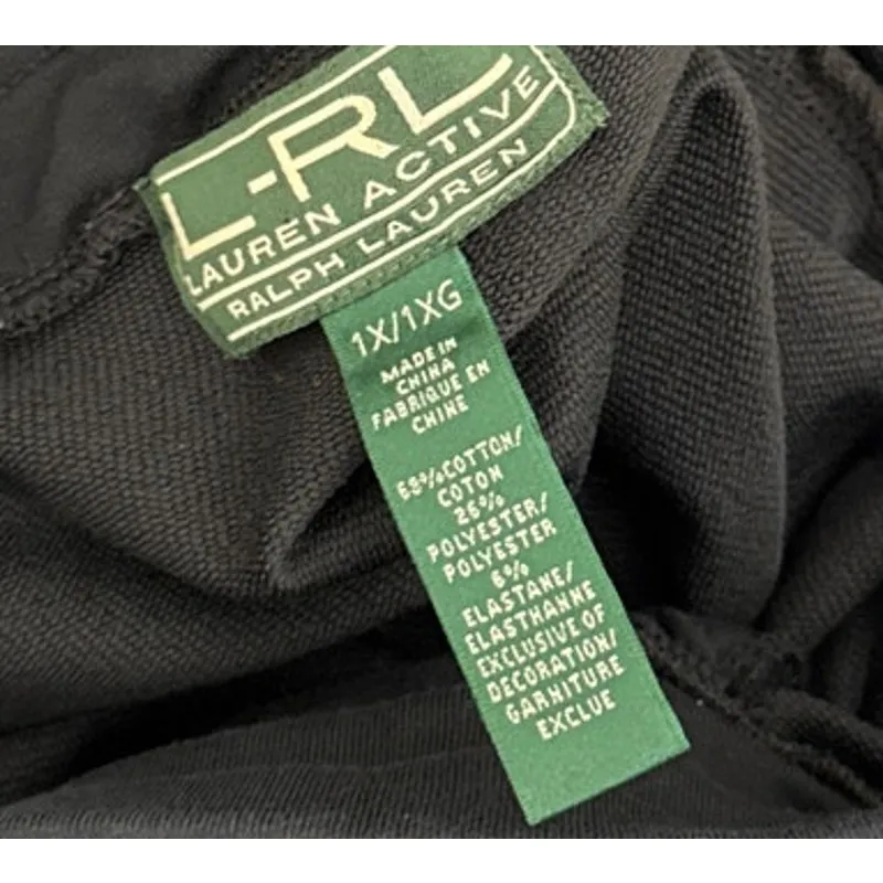 Ralph Lauren Active Black Loose Baggy Straight Sweatpants Size Women's 1X - Image 4