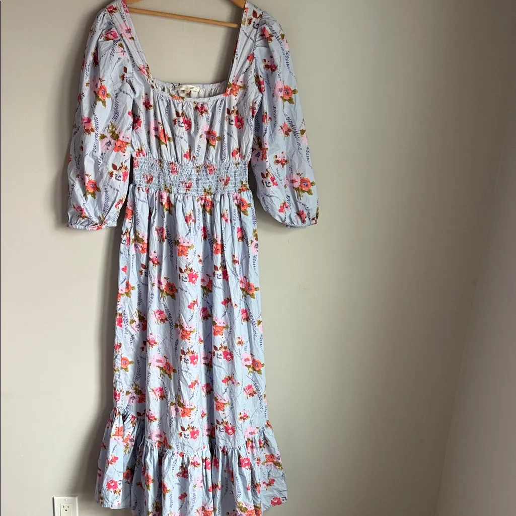 LOVESHACKFANCY Minnia Maxi Floral Dress Lavender Moon XS - Image 2