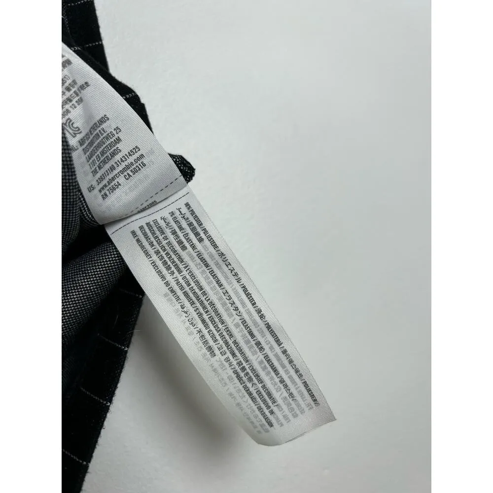 Hollister Striped Faux Button Front Square Neck Top L - Image 5