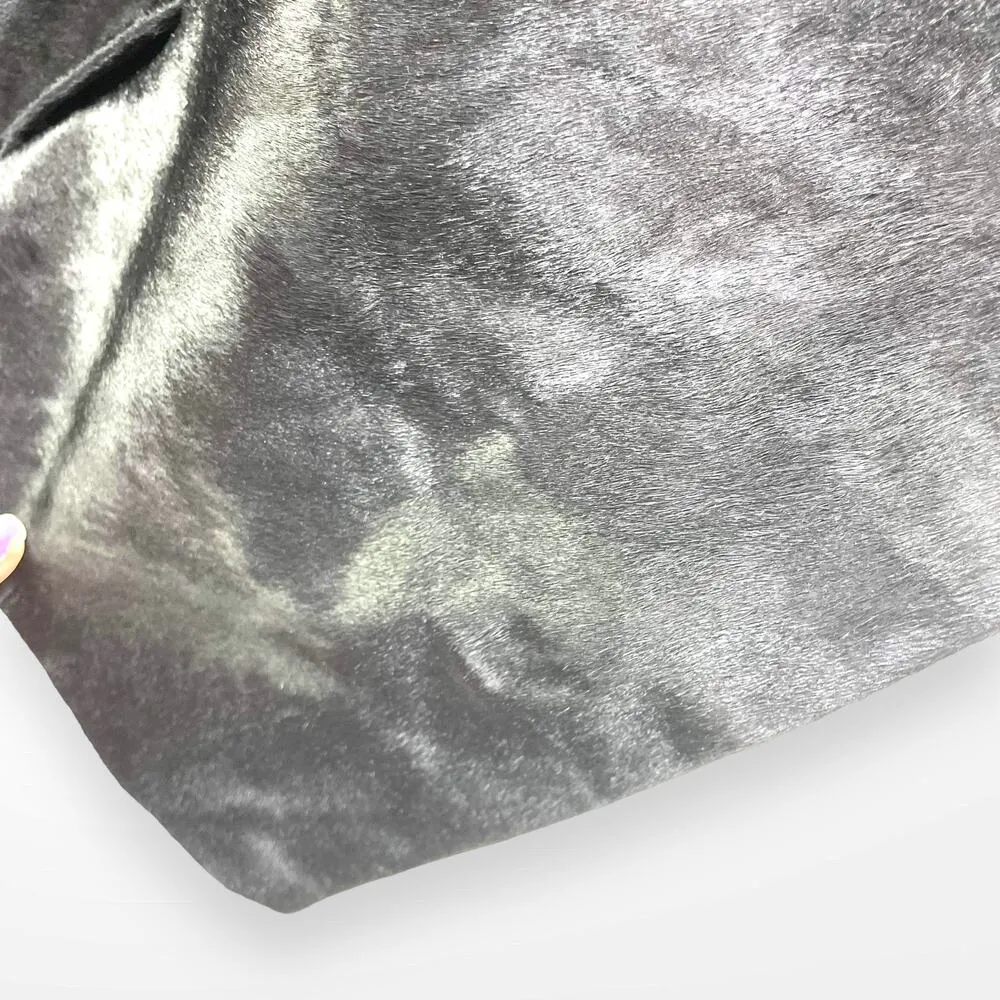 LORD AND TAYLOR Black Leather Calf Hair Short Sleeve Sheath Dress Size 0 - Image 11