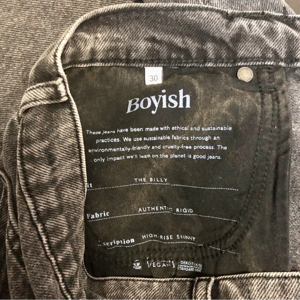 NWT Boyish THE BILLY in Toxic Avenger High Rise Skinny Jeans Lt Grey Sustainable - Image 9