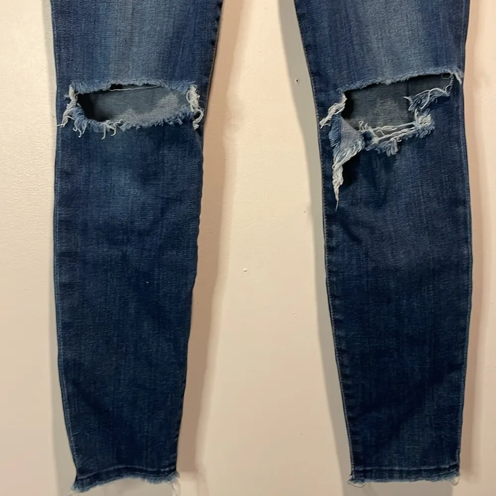 Joe's Jeans- “Joyce” Skinny Ankle Distressed Raw Hem Dark Wash Jeans- Size 27 - Image 6