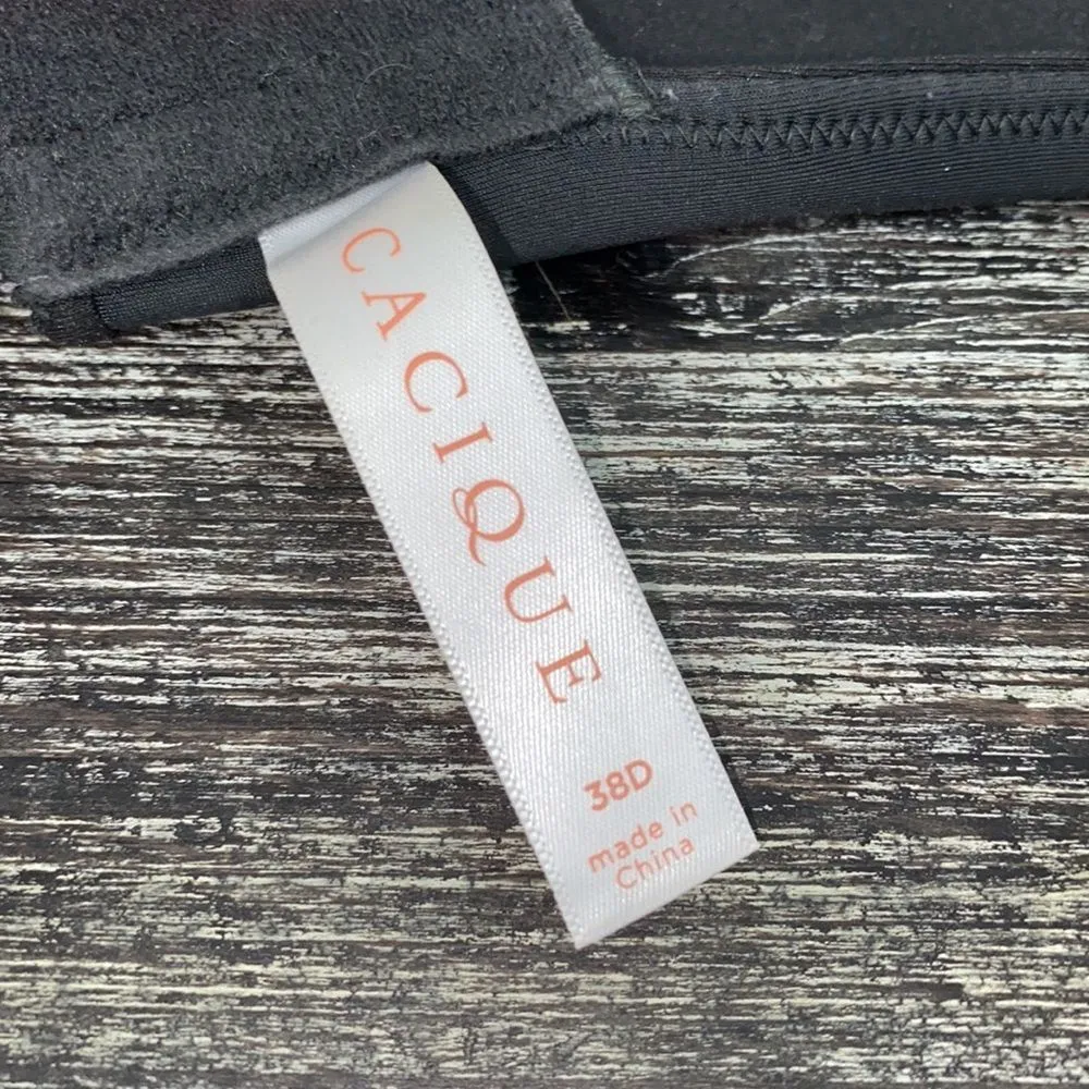 Cacique Black Lightly Lined Full Cover Underwire Bra 38D - Image 8