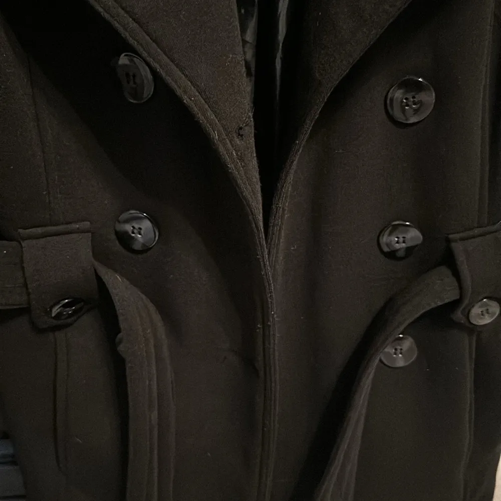 Iz Byer  black pea coat, size small - Image 3