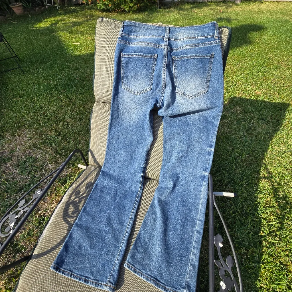 S.O.N.G. Jeans Straight Leg Size 7/28 Blue - Image 5