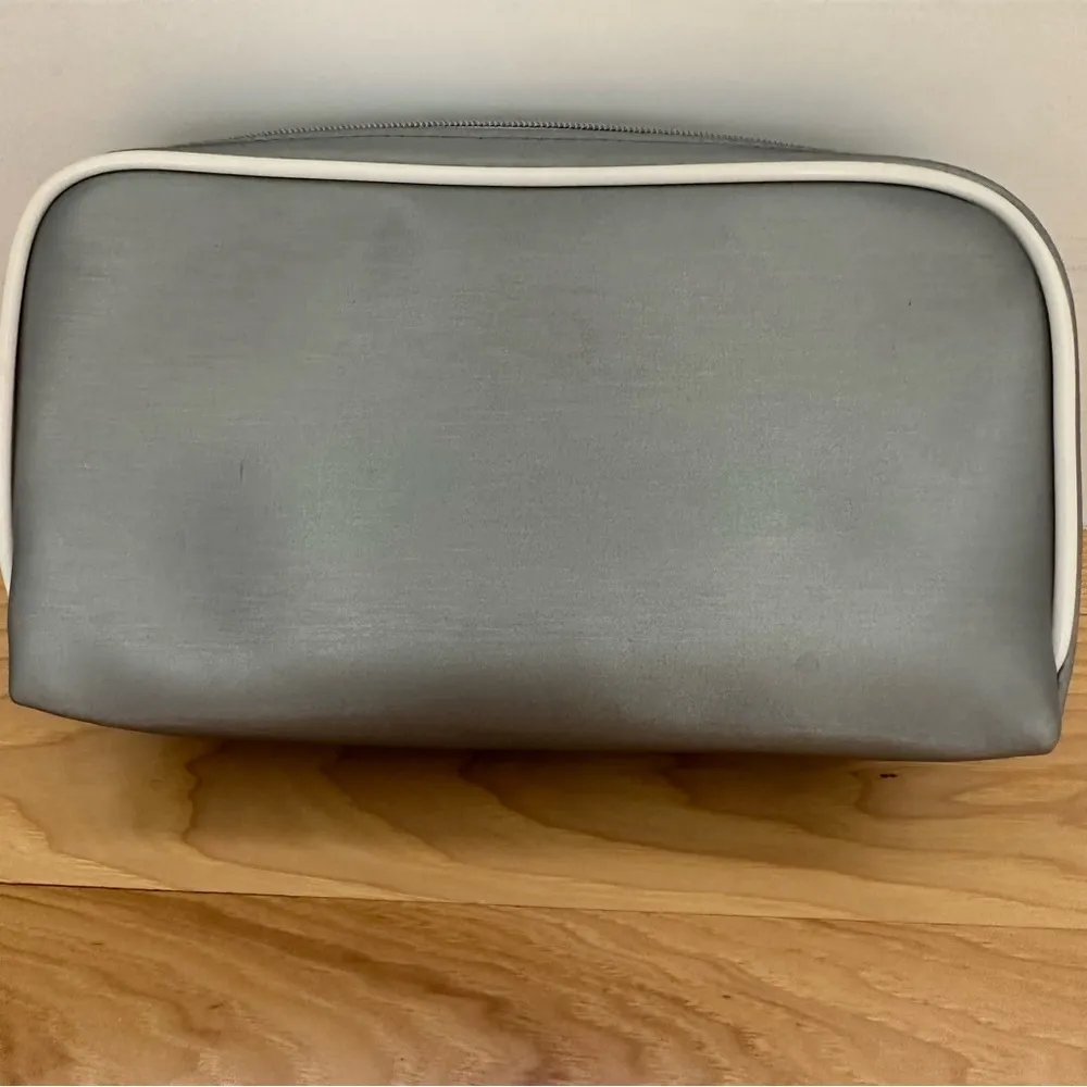 CHRISTIAN DIOR Parfums Perfume Cosmetic Makeup Bag Small Silver Gold Tone - Image 2