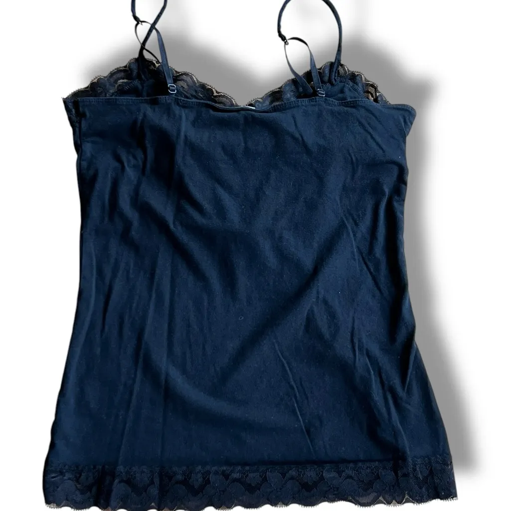 Y2K Vintage No Boundaries Camisole Top XL Black W/ Bra Fairy Grunge Whimsigoth - Image 2