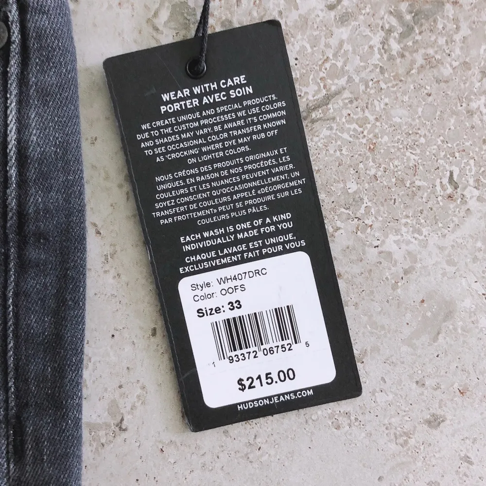 Hudson High-Rise Grey Jeans Ripped Skinny Leg Denim Size 33 NWT $215.00 - Image 7