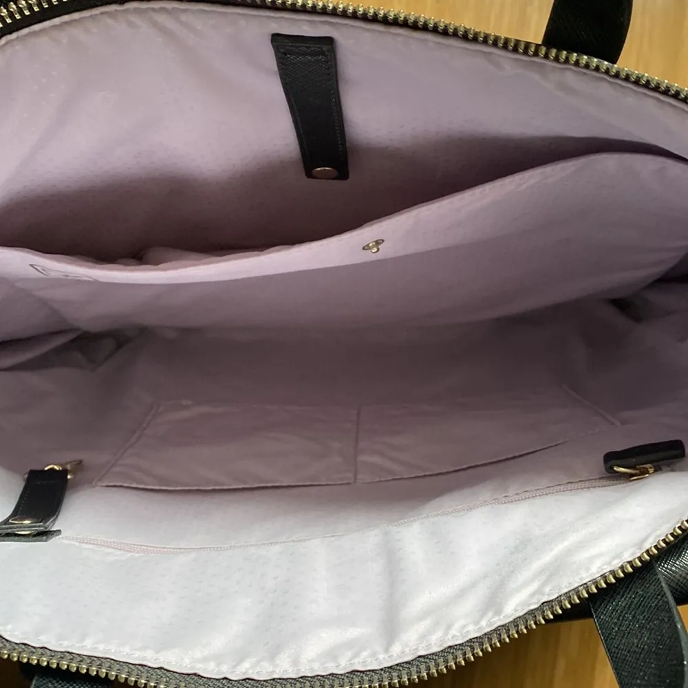 Samsonite Black Saffiano Leather / Nylon Tote Work Bag - Image 3