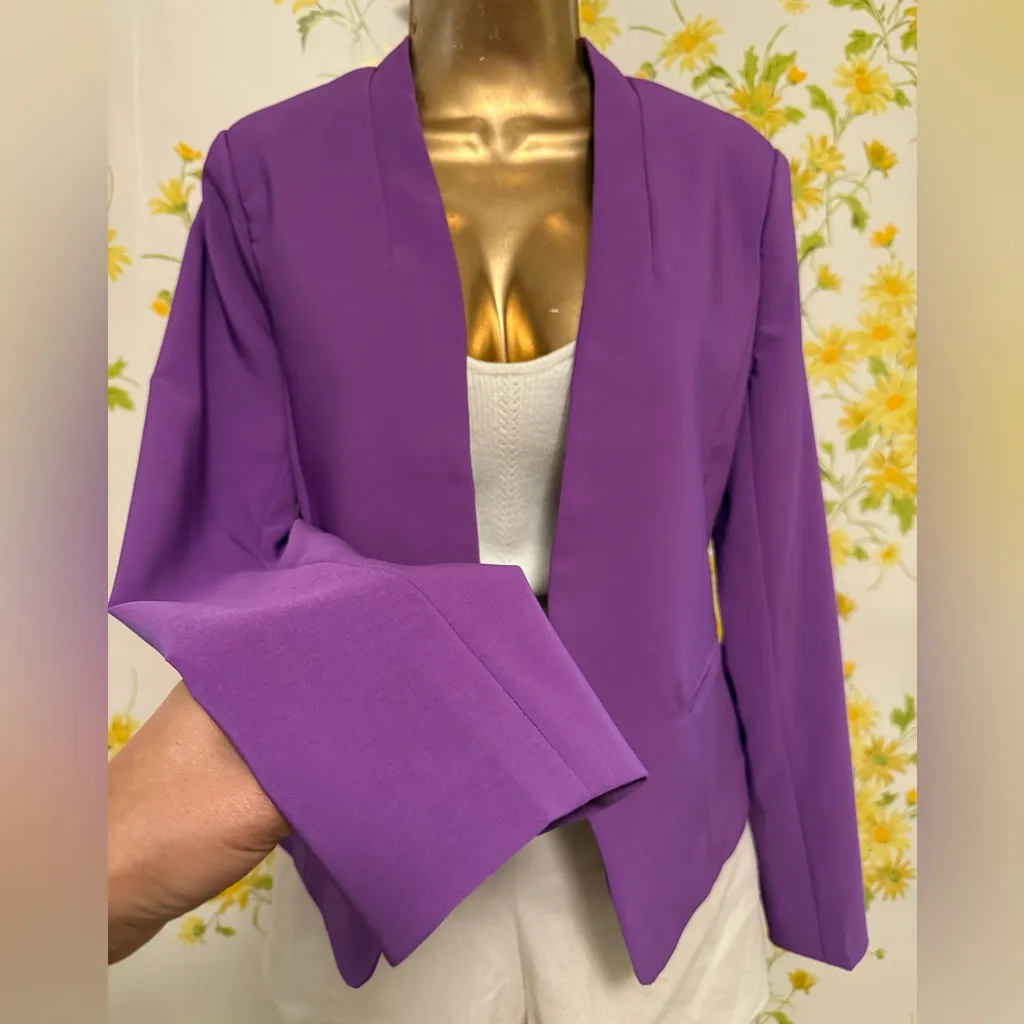 New Ovi open front Purple Blazer size M - Image 5