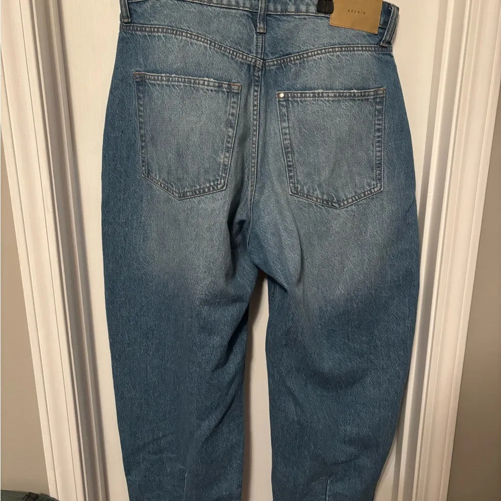 &Denim Barrel Loose Fit Jeans size 10 Blue - Image 3