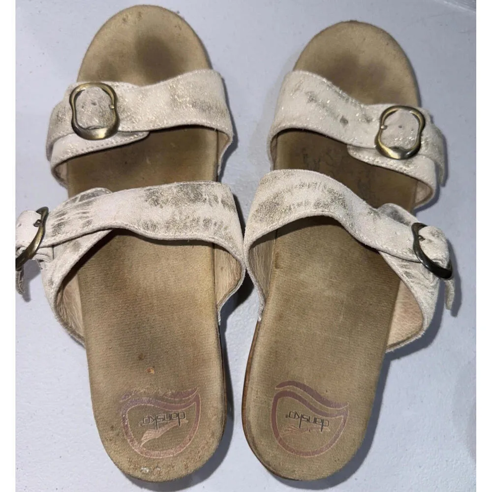 Dansko Shimmer Business Casual Metallic Preppy Leather Clogs Black Shoes 40 US 9 - Image 6