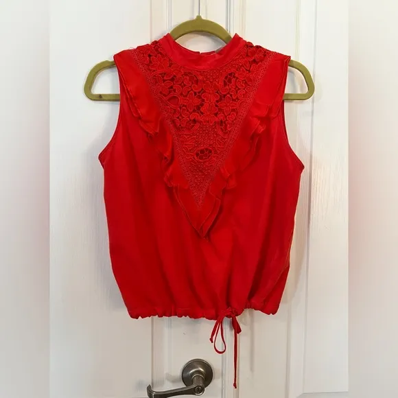 ANTHROPOLOGIE TINY XS Tiny Emma Lace Ruffle Tank Top - Image 2