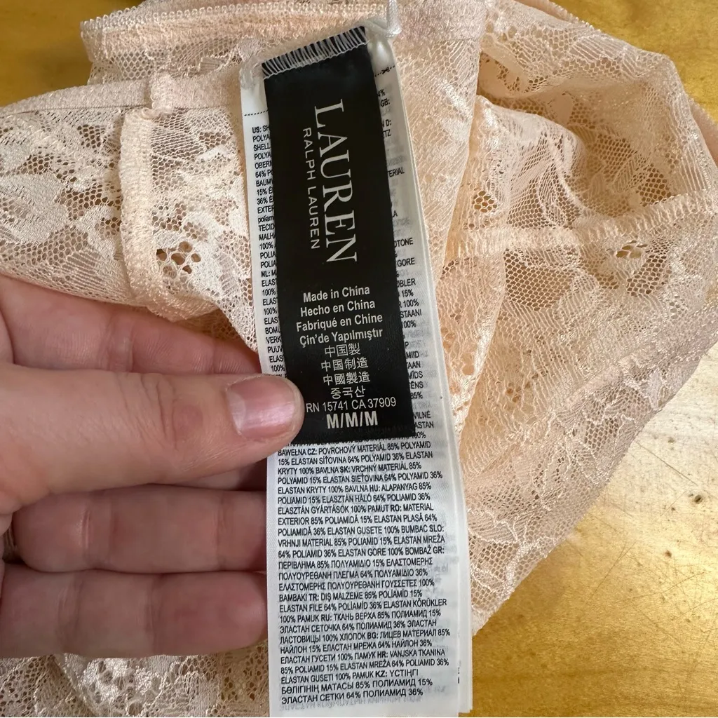 NWT Lauren Ralph Lauren Matching Lace Bra and Panty Set 34DDD Medium - Image 9