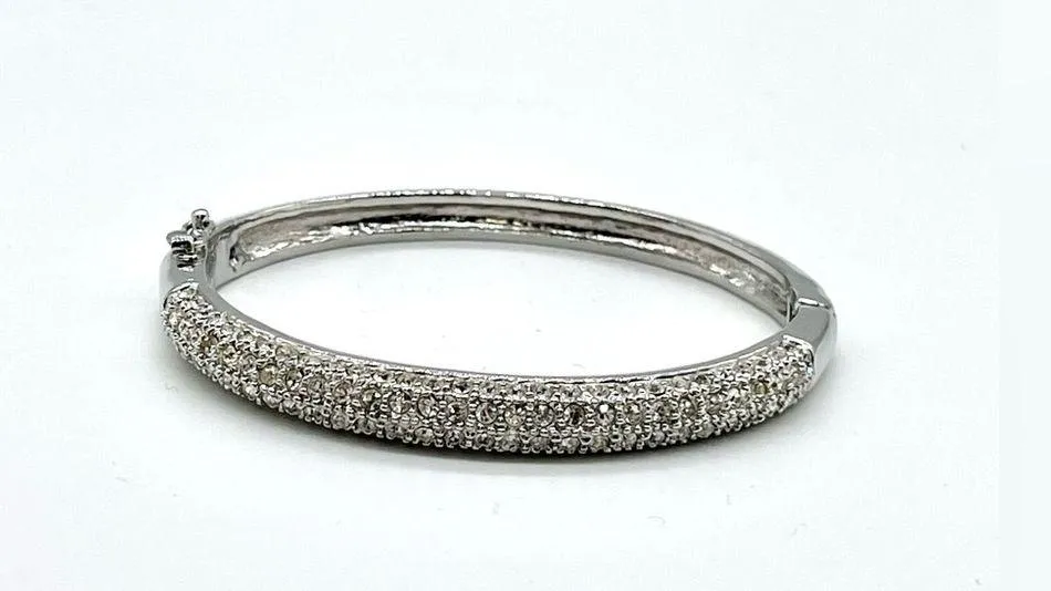 Lia Sophia Silver Played with Crystal Accent Bracelet - Image 3
