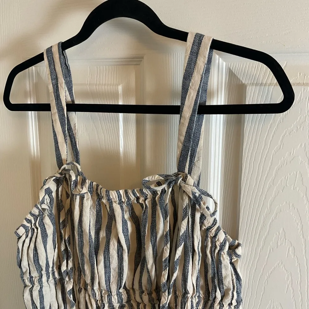 Women's Peplum Tank Top Universal Thread Cream Stripe Sz X-Large - Image 4