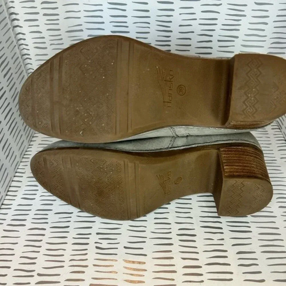 Dansko Hartley Bootie Gray Nubuck Leather Side Zip Boot EU 39 US 8.5‎ - Image 5