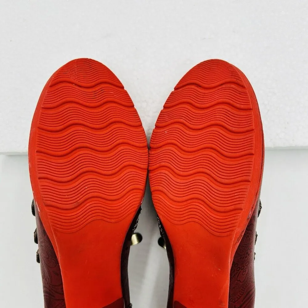 Socofy Size EU 38 US 7 Retro Classic Leather Tapestry Pump 2.5" Heels Shoes - Image 12