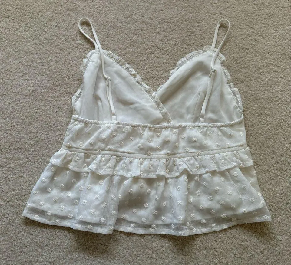 idem ditto flowy boho white top - Image 4