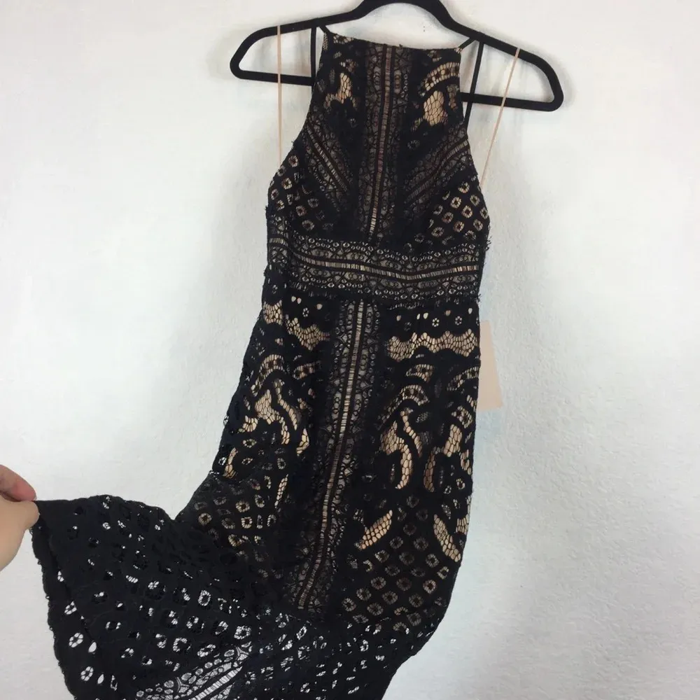 NWT Keepsake The Label Bridges Black Lace Overlay Bodycon Midi Dress XS - Image 13