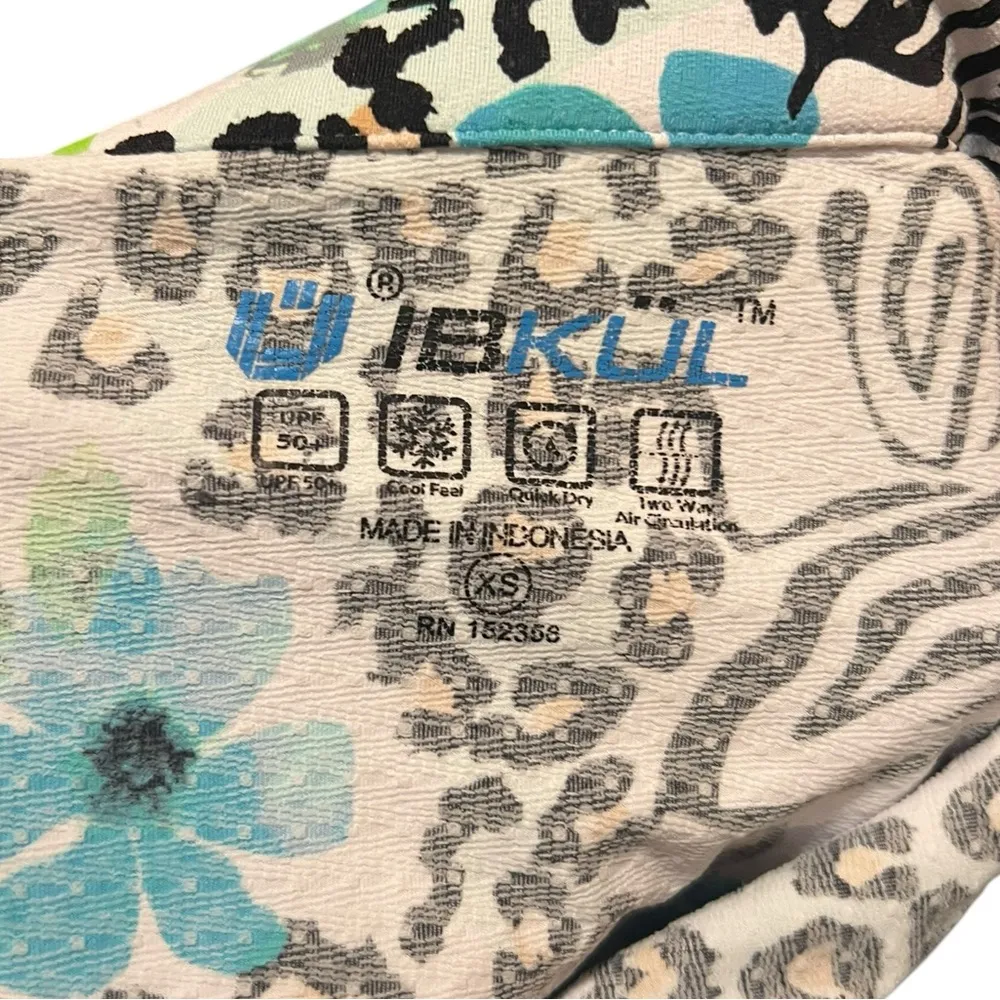 IBKUL Eva Polo Zip Top Peri Long Sleeve Golf Shirt Womens UPF 50 size XS Blue - Image 10