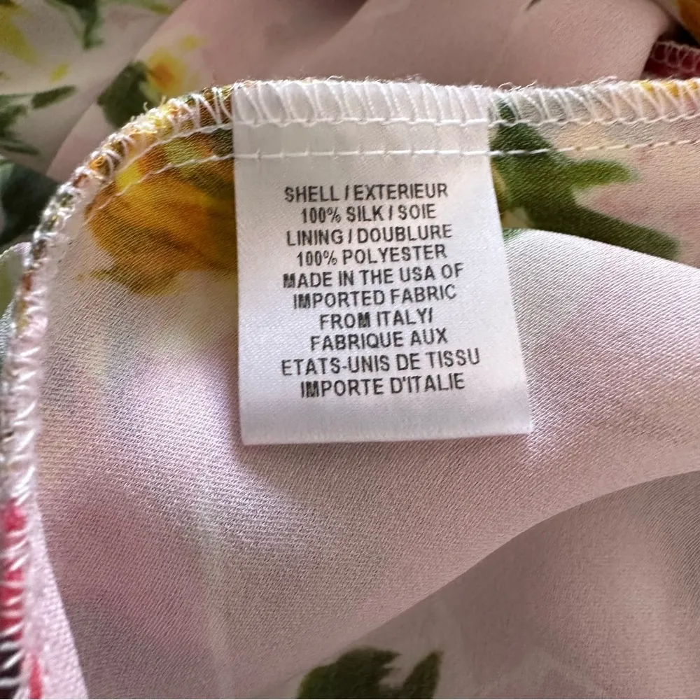 Milly Revolve Women’s Audrey Dress In Petal Wrap 100% Silk Size 2 - Image 7