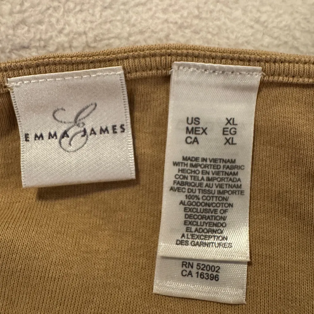 Emma James Beige Embroidered Women's Top - Image 3