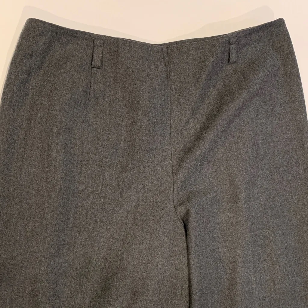 Talbots Women’s Size 16 XL Charcoal Gray Wool Trousers Dress Pants w/ Belt Loops - Image 2