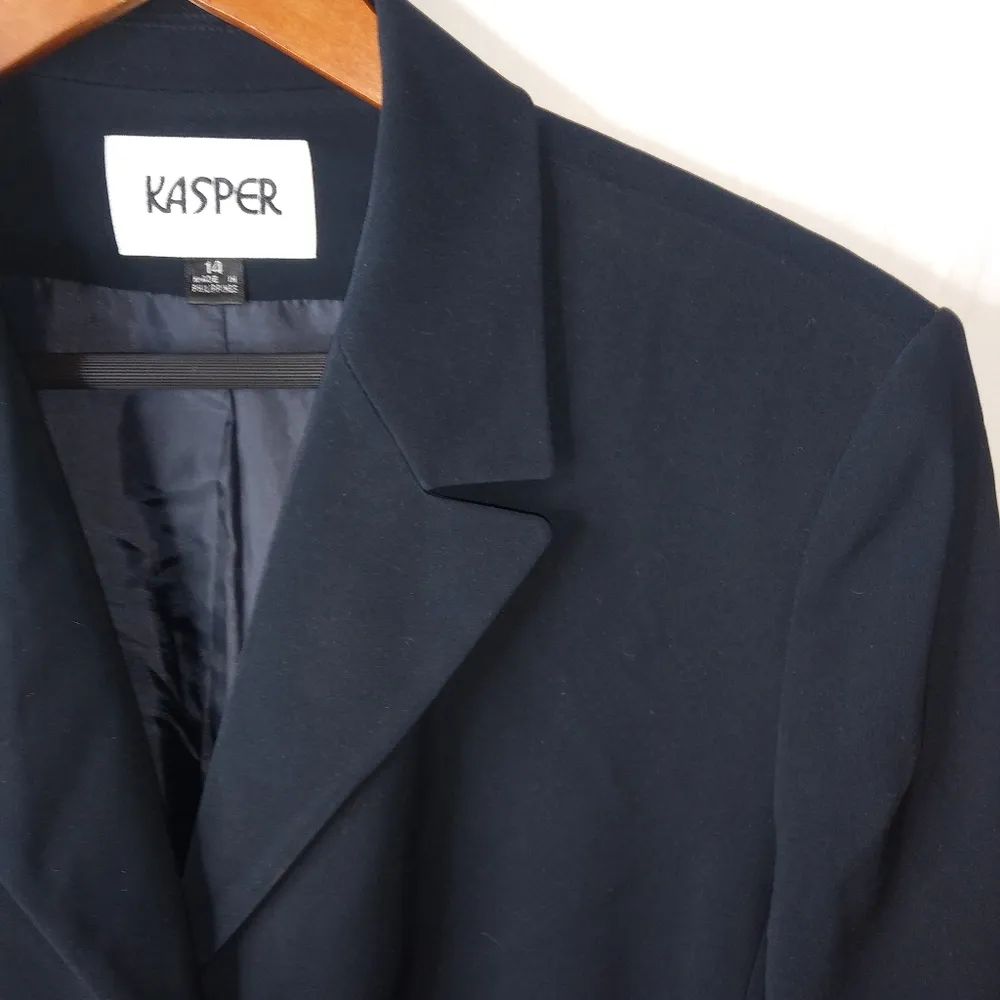 Kasper 14 Darkest Navy Suit Blazer Plus Blue - Image 2