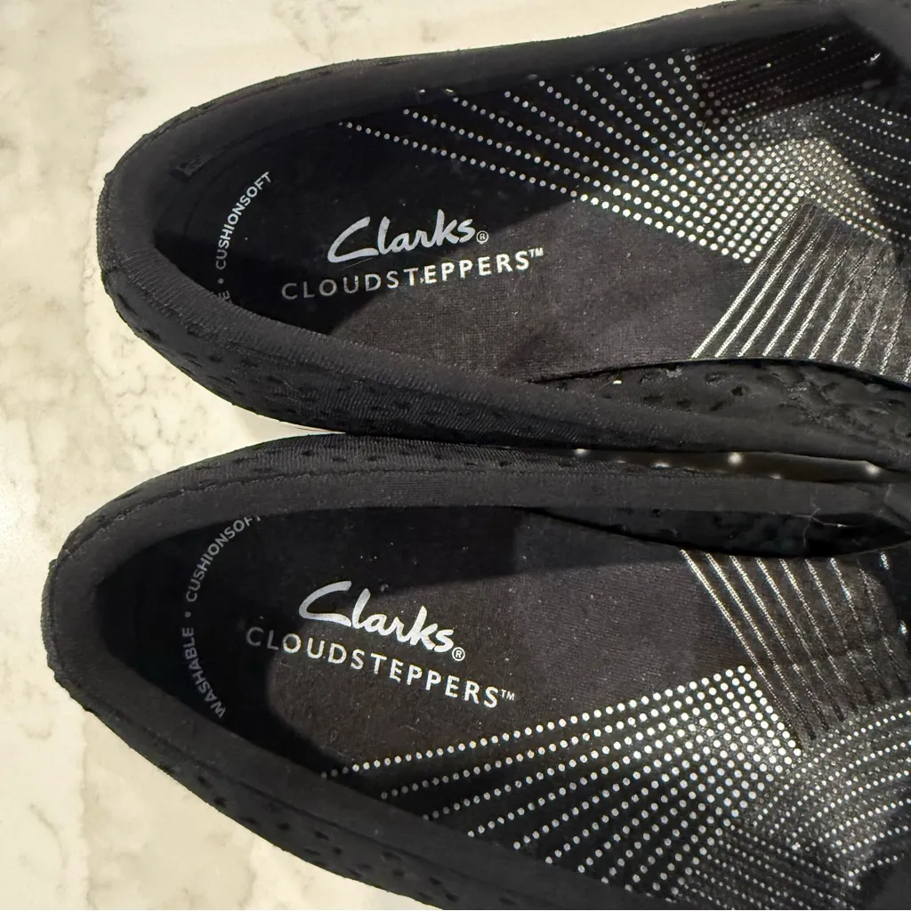 Clark’s Cloudsteppers Breeze Emily Slip On Casual Shoes Women’s 8M Black Comfort Size 8 - Image 6
