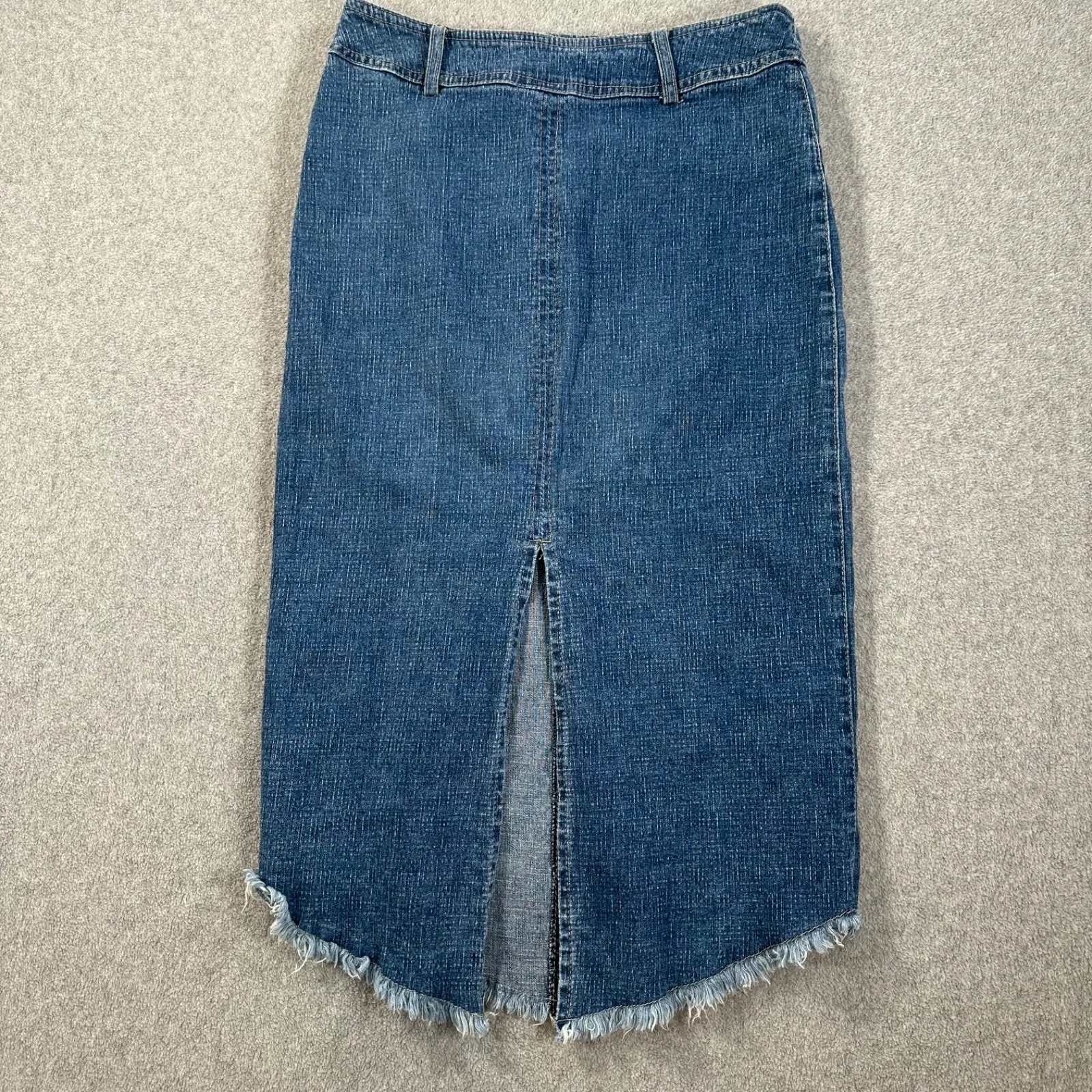 Y2k Patchwork Animal Print Midi Denim Skirt 27 Lace Up Cut Off Made in Italy Blue - Image 9