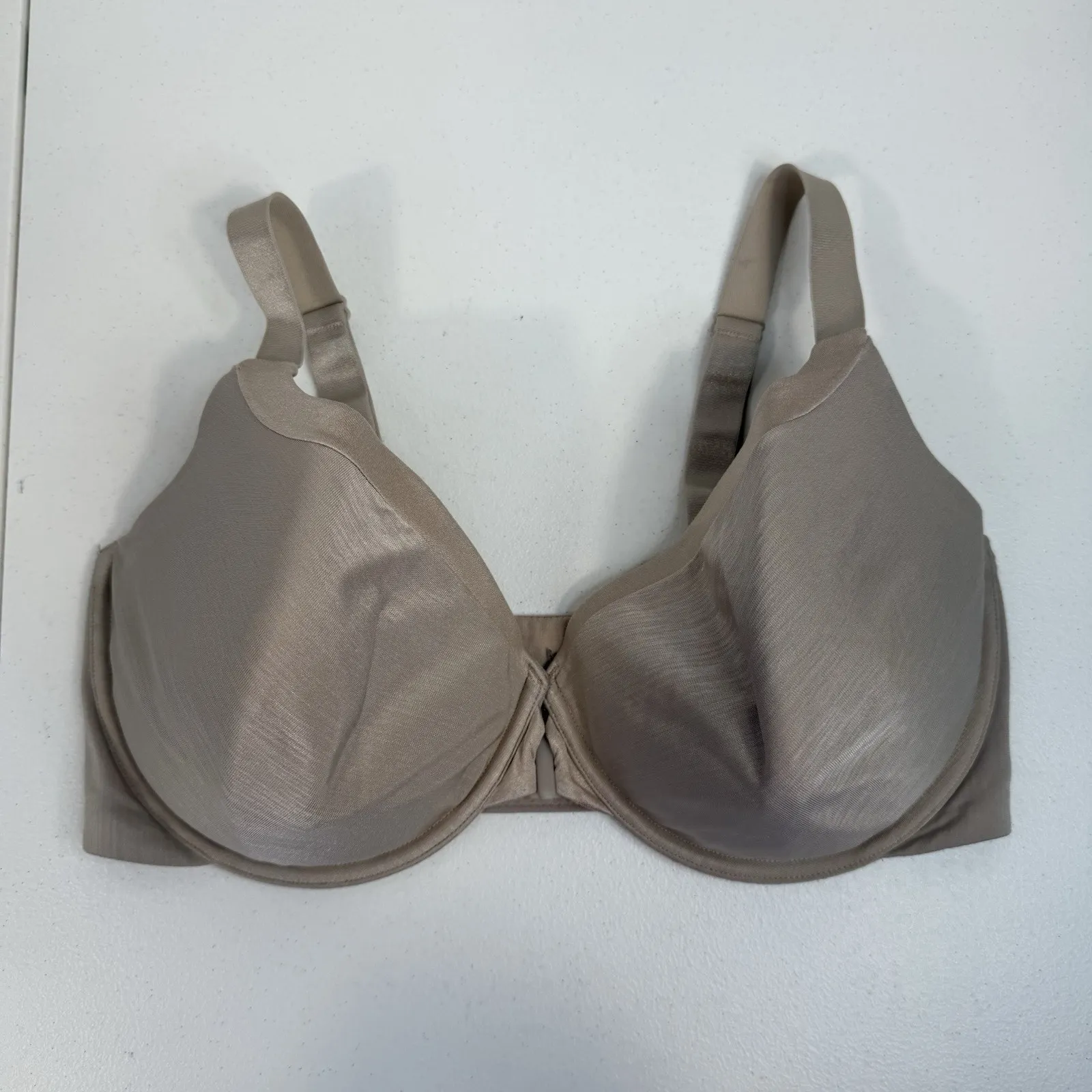 Vanity Fair 38DD 75339 Illumination Front Close Lined T Shirt Bra Underwire Tan - Image 3