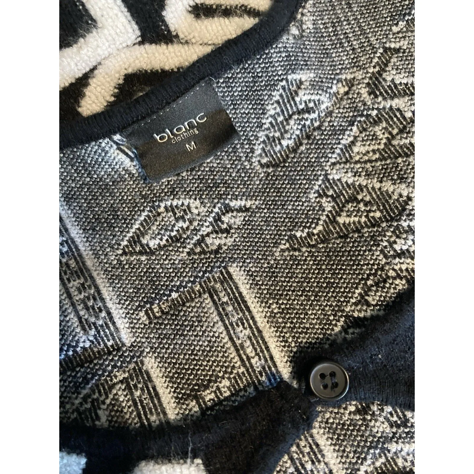 Blanc Clothing black and white knit romper medium - Image 2