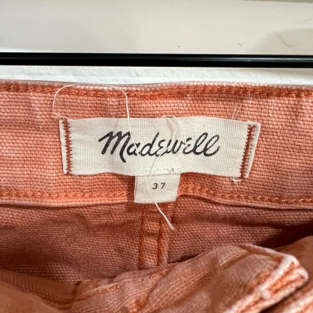 Madewell Emmett Wide-Leg Crop Pants Peachy Orange Size 37 - Image 5