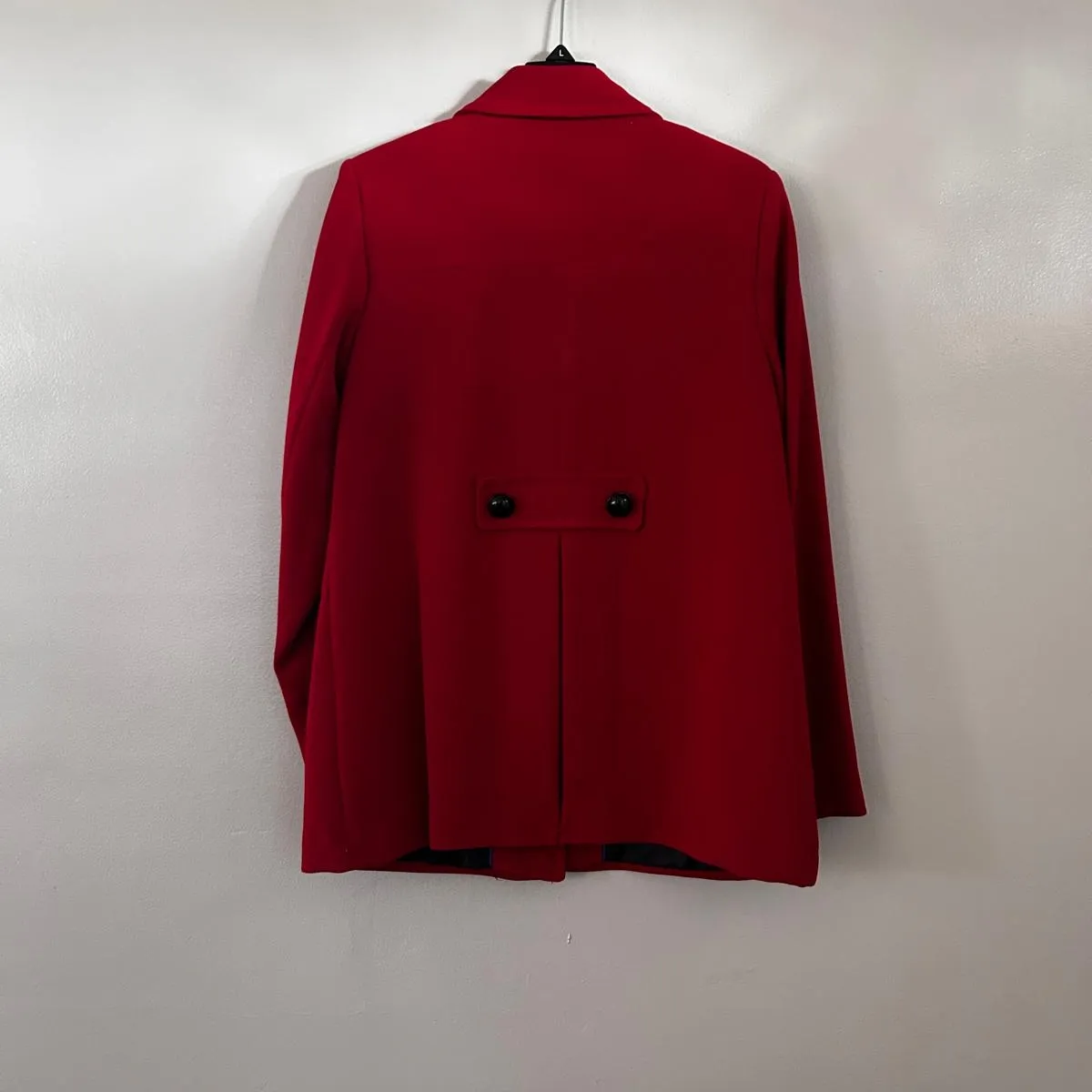 Worthington Red Pea Coat with Black Buttons - Image 3