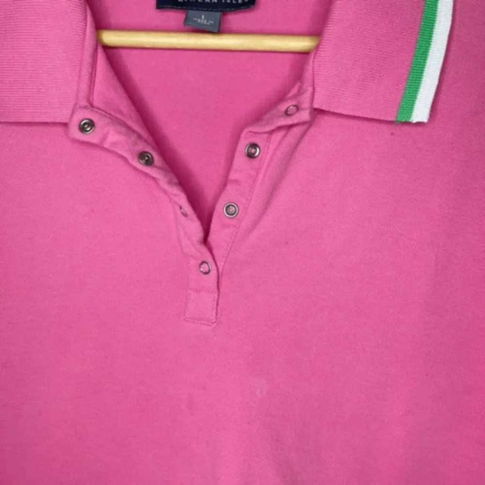 NORTHERN ISLES Pink Cropped‎ Polo, Large - Image 3