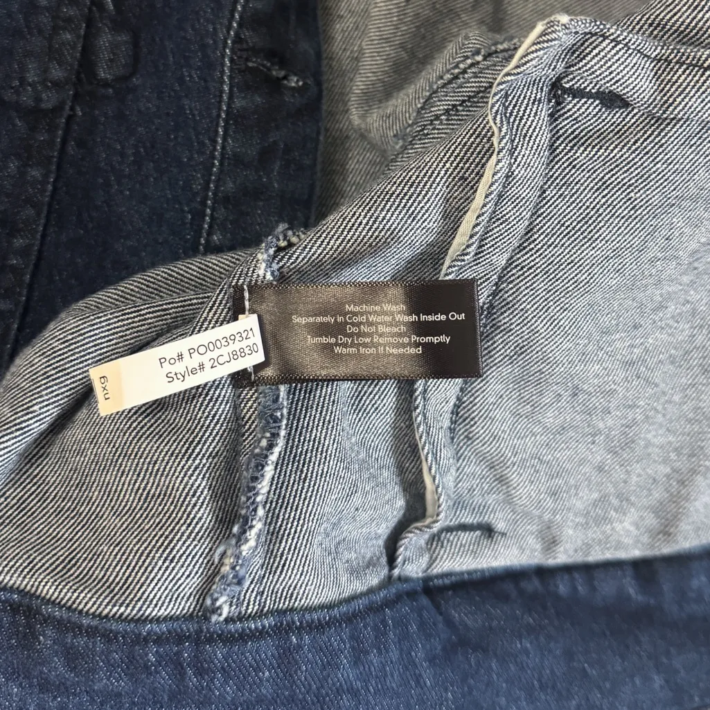 Boston Proper Blue Jean Jacket with Gold Chain Accents - Image 8