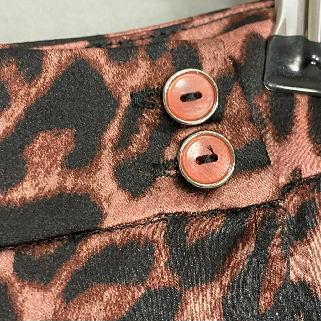 Traffic People Wrap Skirt Leopard Print XL Animal Pattern‎ Playful Funky Flirty Pink - Image 8