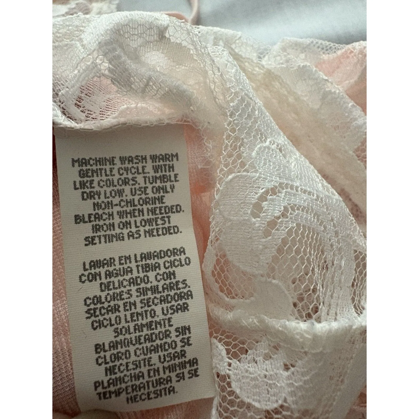 Vintage Adonna Nightgown Size M Pink Sheer Satiny Negligee Lace Fairy Whimsy* Size M - Image 13