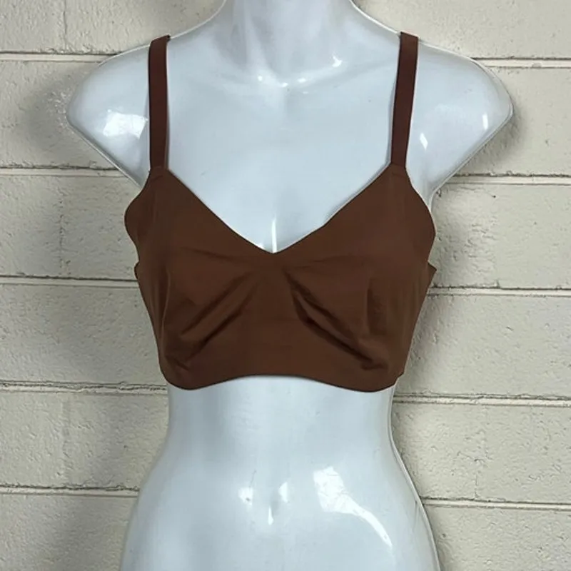 Aerie Real Free Brown Seamless Wireless Bra size L - Image 5