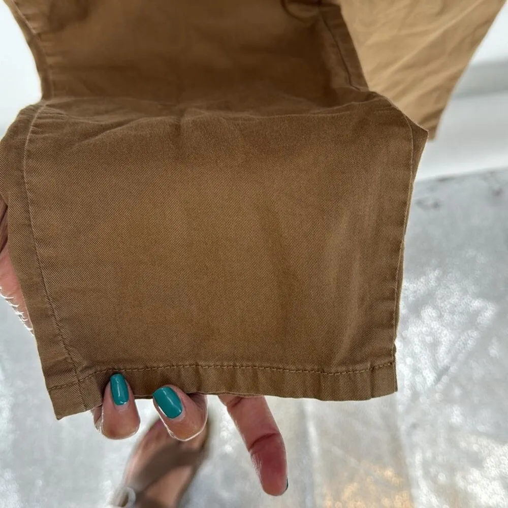 VERONICA BEARD Cropped cotton-blend twill jumpsuit brown tan casual size S - Image 11