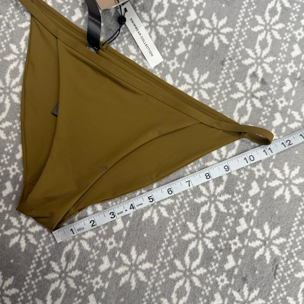 NWT Massimo Dutti Olive‎ Green Bikini Bottom Size Medium - Image 9