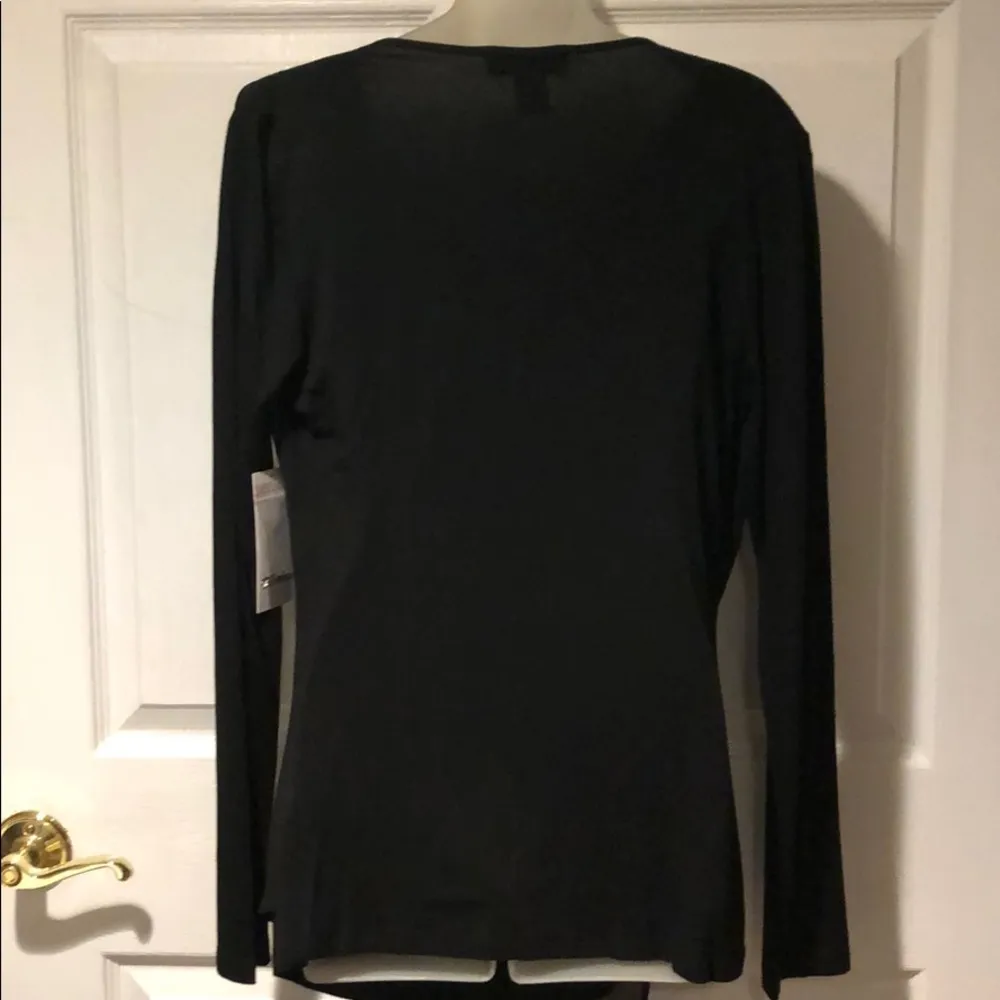 Karen Kane Top Black Diamond Draped Tunic top S NWT - Image 8