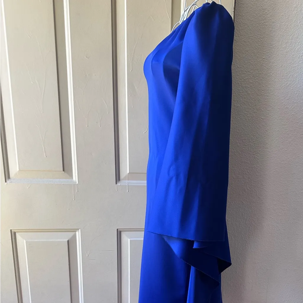 Chic One-Shoulder Royal Blue Dress - Image 6