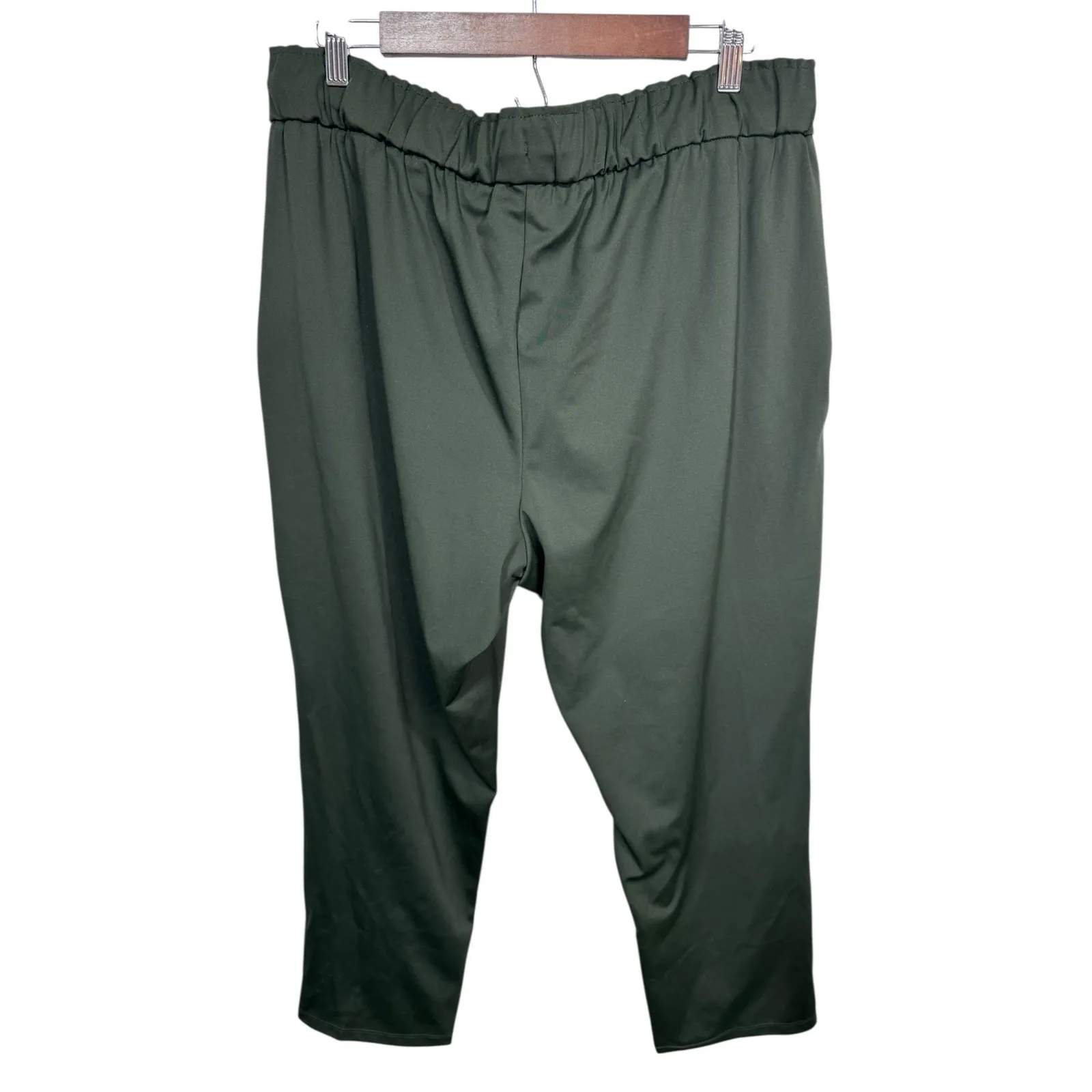 Hilary Radley Stretch Tapered Jogger Pants Olive Green‎ Pull-On Ankle Women's XL - Image 3