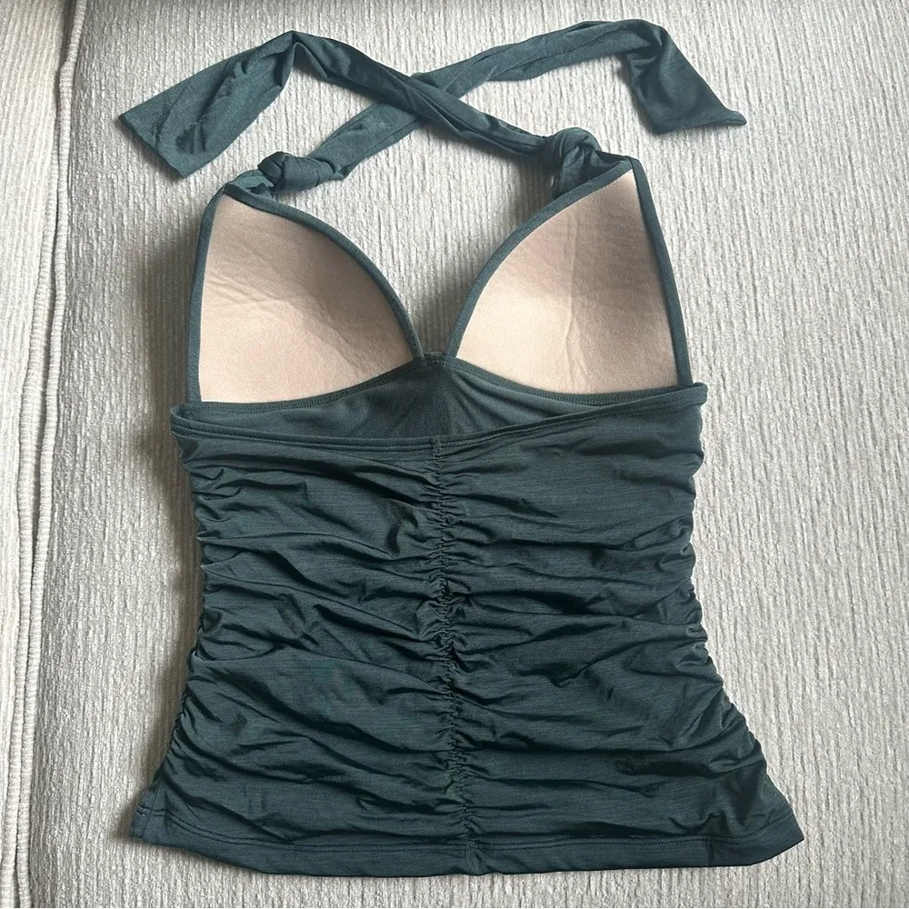 Athleta Green aqualuxe ruched opal tankini size XXS - Image 2